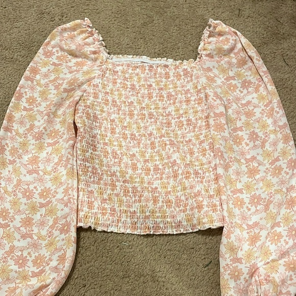 Willow Root Off The Shoulder Cropped Shirt - Picture 1 of 1